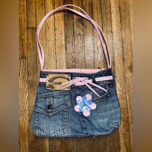 Just cavalli denim shoulder bag